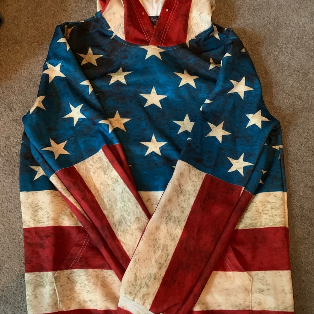 American flag sweatshirt